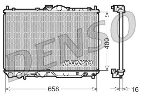 Місце Mitsubishi, Denso (DRM45011) Радіатор охолодження двигуна