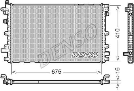 Радіатор охолодження двигуна OPEL AMPERA, DENSO (DRM20113)