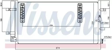 Радиатор, конденсор кондиционера AUDI A6, NISSENS (940042)