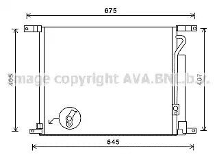 Радіатор, конденсор кондиціонера CHEVROLET AVEO, AVA COOLING (DWA5139D)