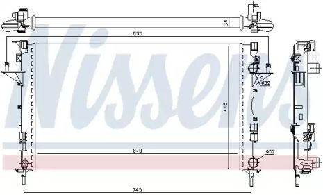 Радіатор охолодження двигуна RENAULT ESPACE, NISSENS (63816)