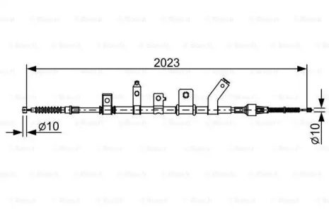 Трос ручного тормоза MITSUBISHI L 200, BOSCH (1987482515)