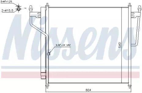 Радіатор, конденсор кондиціонера INFINITI QX56, NISSAN TITAN, NISSENS (940503)