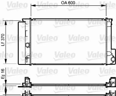 Радіатор охолодження двигуна TOYOTA COROLLA, VALEO (735250)