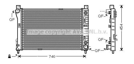 Радиатор охлаждения двигателя MERCEDES-BENZ CLK, AVA COOLING (MSA2286)