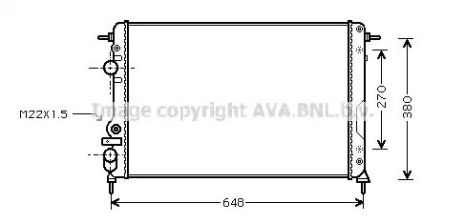 Renault Scénic, Ava Cooling (RTA2266) Радіатор охолодження двигуна