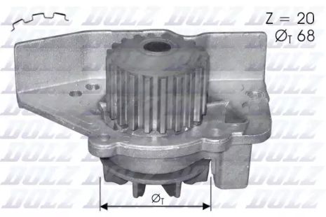 Помпа, водяной насос LANCIA ZETA, FIAT ULYSSE, DOLZ (C118)