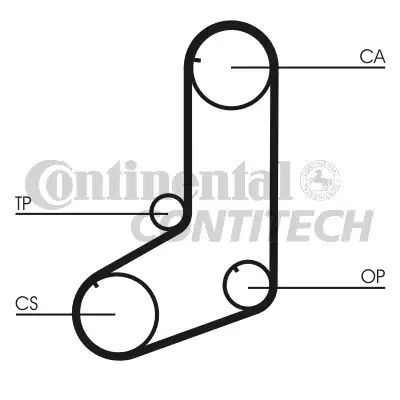 Ремень зубчатый ГРМ HYUNDAI SONATA, MITSUBISHI L, CONTITECH (CT911)