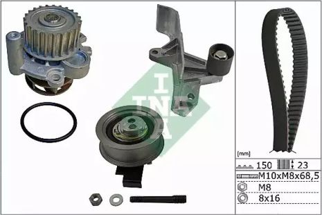 Помпа + комплект ремня ГРМ SEAT EXEO, SKODA SUPERB, INA (530054630)