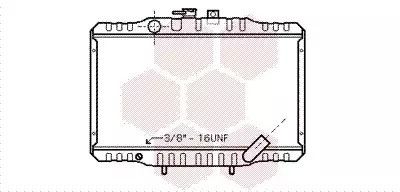 Радиатор охлаждения двигателя HYUNDAI H100, MITSUBISHI L200/300, Van Wezel (32002062)