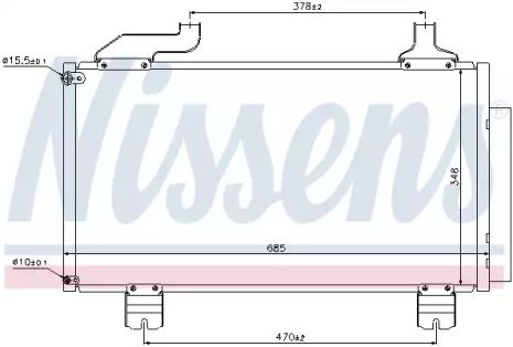 Радіатор, конденсор кондиціонера HONDA ACCORD, NISSENS (940114)