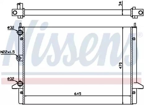 Радіатор охолодження двигуна FORD GALAXY, VW SHARAN, NISSENS (63992)