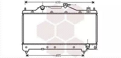 Радіатор охолодження двигуна TOYOTA AVENSIS, Van Wezel (53002283)