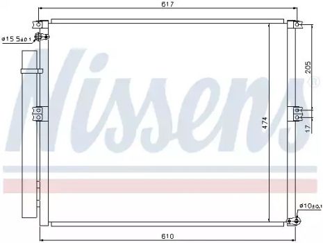 Радиатор, конденсор кондиционера TOYOTA FJ, NISSENS (940106)