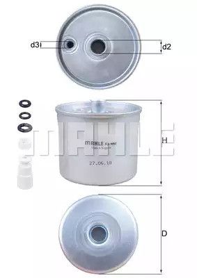 Фильтр топливный LAND ROVER, MAHLE/KNECHT (KL468)