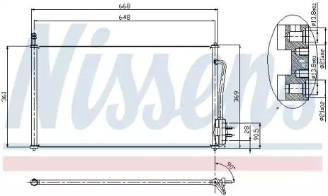 Радіатор, кондиціонер конденсатора Ford Focus, Nissens (94432)