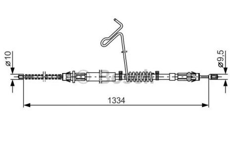 Трос ручного гальма FORD TRANSIT, BOSCH (1987477177)