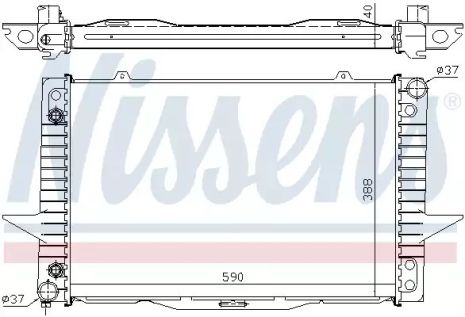 Радиатор охлаждения двигателя VOLVO 850, NISSENS (65535A)