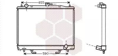 Радіатор охолодження двигуна MITSUBISHI PAJERO, Van Wezel (32002163)