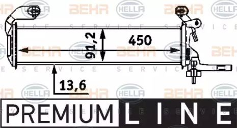 Mercedes-Benz C-Class, радіатор охолодження двигуна Hella (8MK376712661)