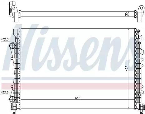 Радиатор охлаждения двигателя RENAULT AVANTIME, NISSENS (63815)