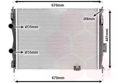 Радиатор охлаждения двигателя NISSAN QASHQAI, Van Wezel (13002280)
