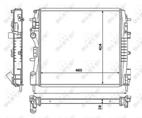 Renault Kangoo, NRF (53938) радіатор охолодження двигуна