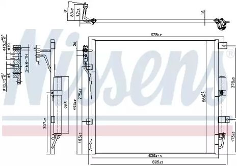 Радиатор, конденсор кондиционера LAND ROVER, NISSENS (940407)