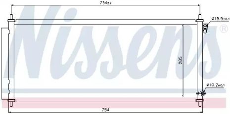 Радіатор, кондиціонер конденсатор Honda Jazz, Nissens (940051)