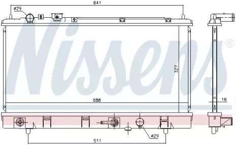 Радіатор охолодження двигуна MAZDA 323, NISSENS (69463)