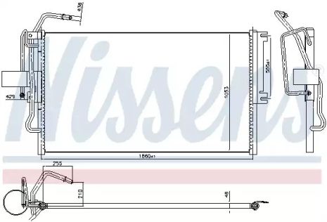 Радіатор, конденсор кондиціонера VAUXHALL VECTRA, OPEL VECTRA, NISSENS (94653)