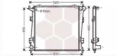 Радіатор охолодження двигуна KIA PRO, Van Wezel (83002098)