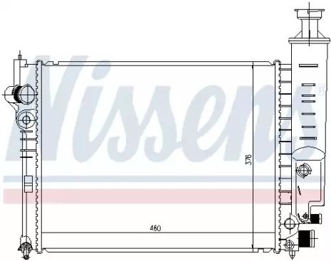 Радиатор охлаждения двигателя PEUGEOT 405, NISSENS (63465)