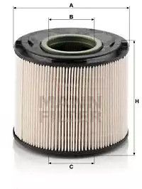 Фильтр топливный AUDI Q7, VW TOUAREG, MANN-FILTER (PU1033X)