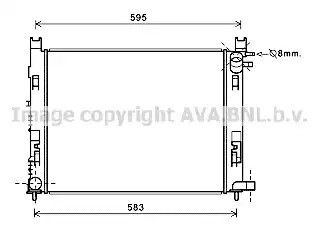 Dacia Duster охолоджуючий радіатор, Renault Clio, Ava Comieling (DAA2007)