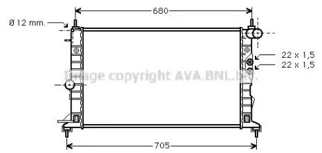 Радиатор охлаждения двигателя VAUXHALL VECTRA, OPEL VECTRA, AVA COOLING (OLA2244)