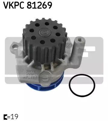 Помпа, водяний насос SKODA RAPID, SEAT ALHAMBRA, SKF (VKPC81269)