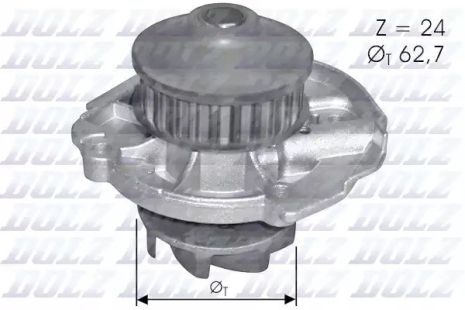 Помп, водяний насос Lancia Ypsilon, Fiat Panda, Dolz (S261)