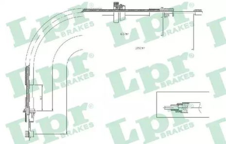 Трос ручного гальма FORD TRANSIT, LPR (C0281B)