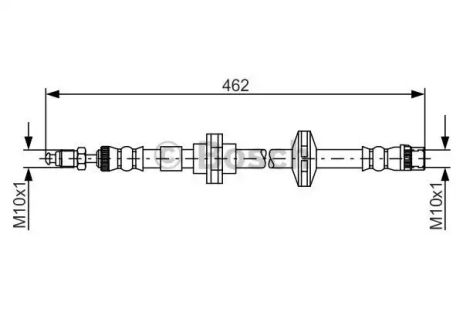 Шланг гальмівний RENAULT LAGUNA, BOSCH (1987481565)