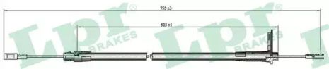 Трос ручного тормоза MERCEDES-BENZ E-CLASS, LPR (C0434B)