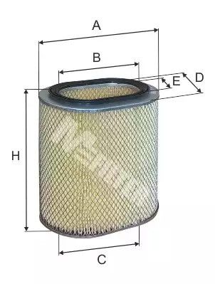 Фільтр повітряний MITSUBISHI LANCER, M-FILTER (A238)