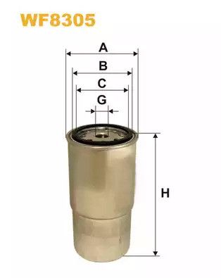 Паливний фільтр Hyundai H100, WixFiltron (WF8305)