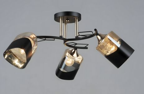 Люстра потолочная Sirius B K2172/3 BK+FGD на 3 плафона Люстра потолочная Sirius B K2172/3 BK+FGD на 3 плафона