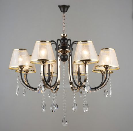 Класична люстра для вітальні Sirius B NH5269/8 COFFEE+FGD Класична люстра для вітальні Sirius B NH5269/8 COFFEE+FGD
