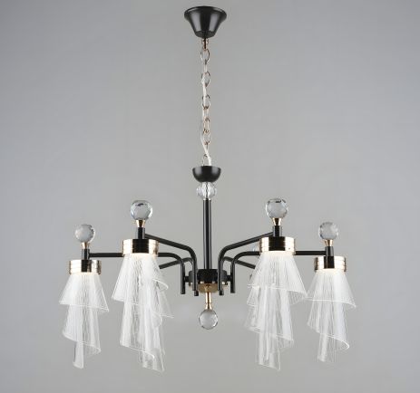 Класична підвісна люстра Sirius B NH6172/6 COFFEE+FGD 72W