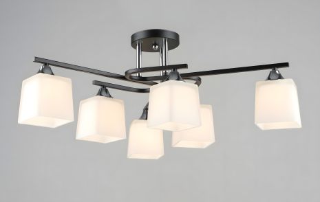 Потолочная люстра Sirius B N6194/6 BK+CH с 6 плафонами