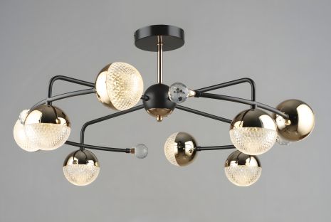 Светодиодная люстра Sirius B N6192/8 COFFEE+FGD 112W