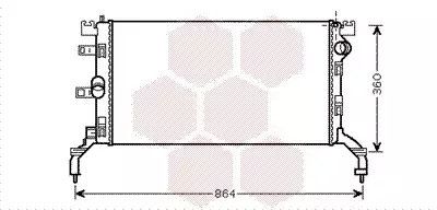 Радіатор охолодження двигуна RENAULT LATITUDE, Van Wezel (43002415)