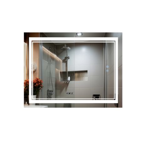 Зеркало для ванной с подсветкой и антизапотеванием Qtap Cardinal 100х80 см (QT0478C10080) Зеркало для ванной с подсветкой и антизапотеванием Qtap Cardinal 100х80 см (QT0478C10080)